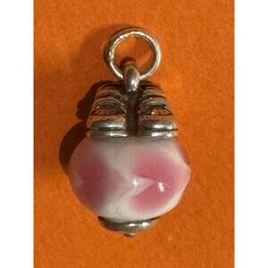 James Avery Retired Baby Girl Shoes Heart Glass Art Finial Charm